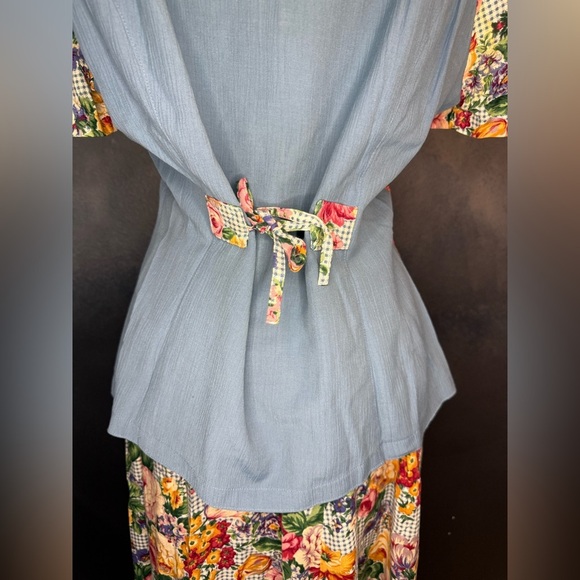 Vintage "Lacy Afternoon" Two-Piece Floral Dress Set by Shell Kepler – Size M - Picture 11 of 16